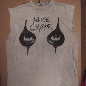 Alice Cooper Vintage Style Eyes Tank Top (Size Medium) H&M NEW Rock